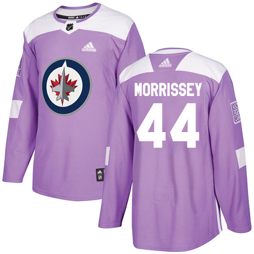 Adidas Jets #44 Josh Morrissey Purple Authentic Fights Cancer Stitched NHL Jersey